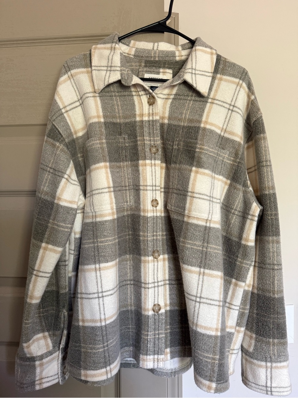American Eagle - Plaid Button-Front Shacket